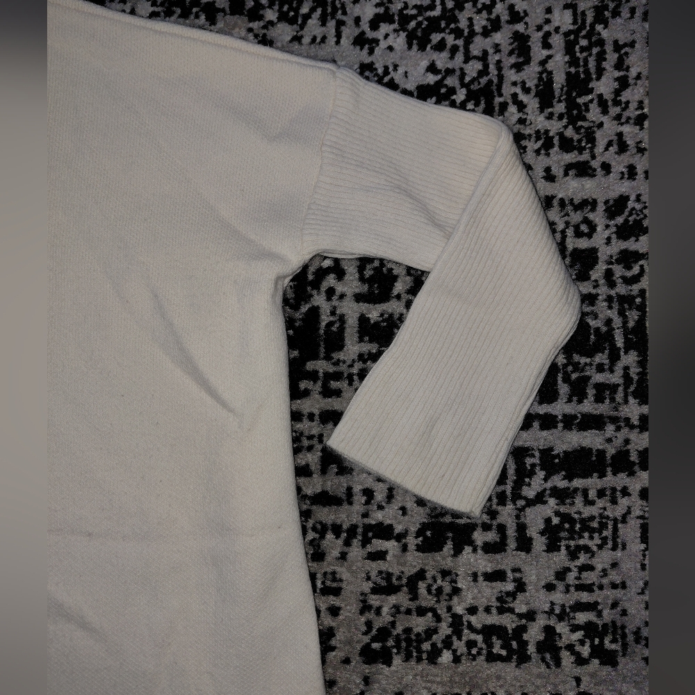 TOUCHE PRIVE Cream Oversized Drop Shoulder Knit Tunic Sweater Standard/One Size - Picture 9 of 12